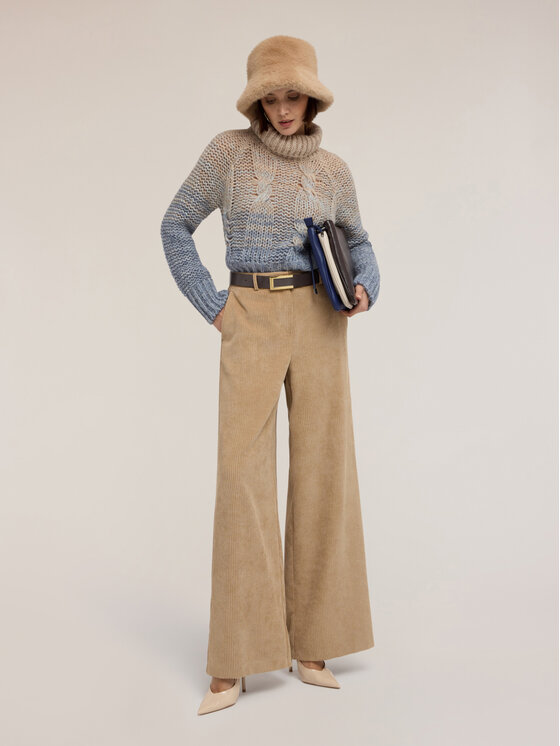 Motivi Motivi Pantaloni di tessuto P274Q204384N002 Écru Over Fit