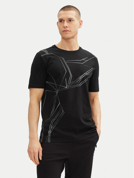 BOSS BOSS Tricou Beetle 50542048 Negru Regular Fit