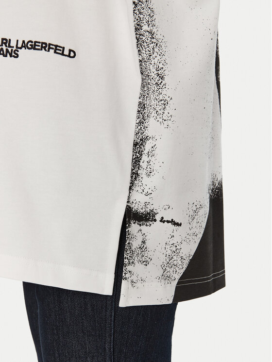 Karl Lagerfeld Jeans Karl Lagerfeld Jeans Тишърт A1W17030 Бял Relaxed Fit