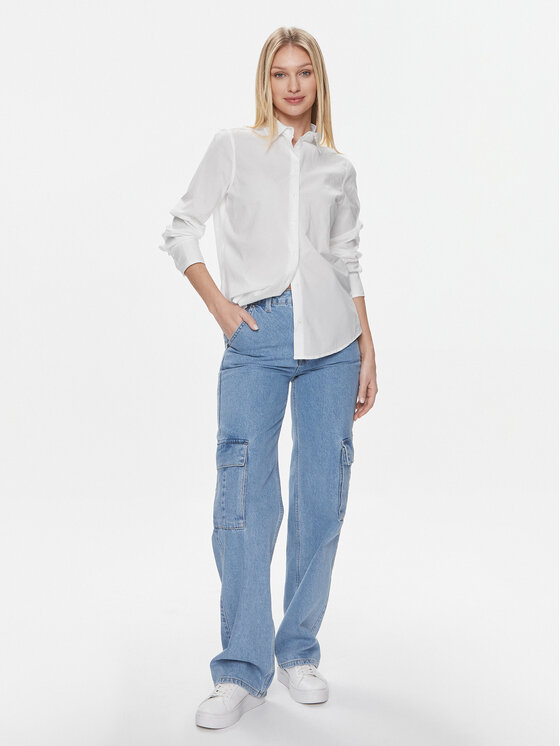 United Colors Of Benetton United Colors Of Benetton Koszula 5CQYDQ06U Biały Regular Fit