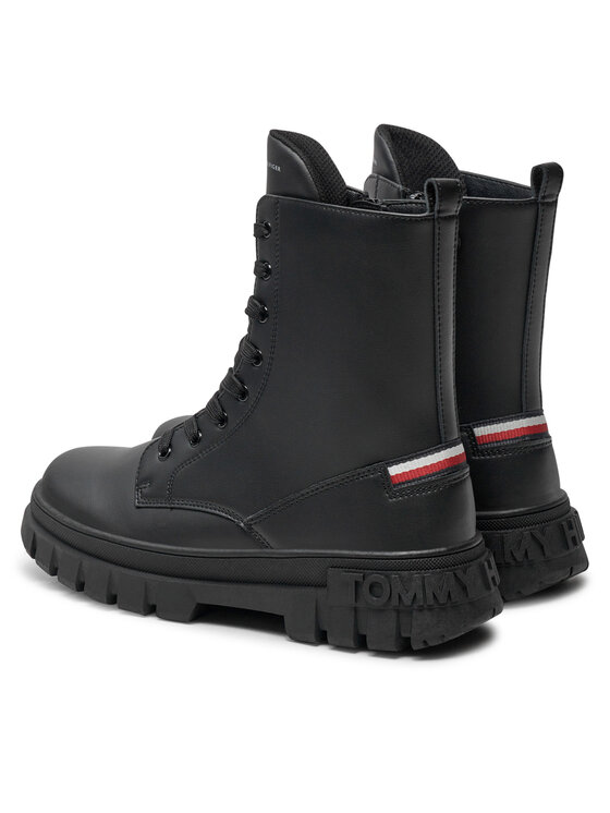 Tommy Hilfiger Trapery Lace Up Bootie T3A5 33600 1351 S Czarny Modivo.pl