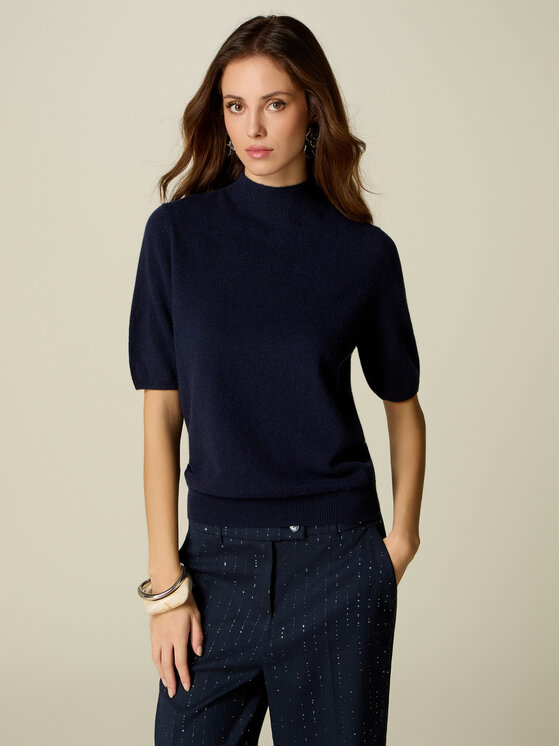 Oltre Oltre Dolcevita M323J005577N034 Blu Regular Fit