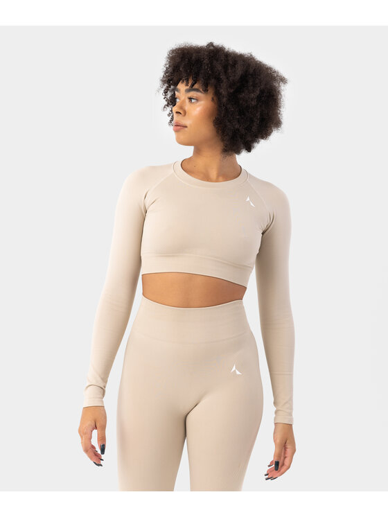 Carpatree Carpatree Top Blaze longsleeve Beżowy Fitted Fit