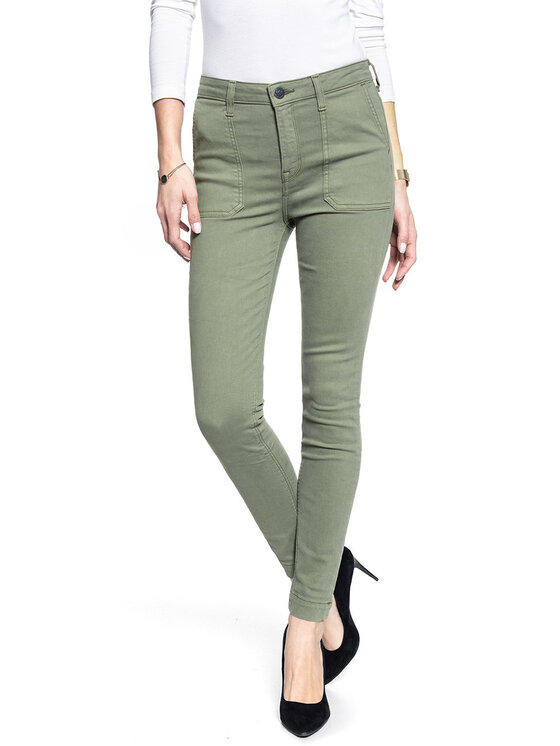 Lee Lee Pantaloni di tessuto SCARLETT HIGH Verde Skinny Fit