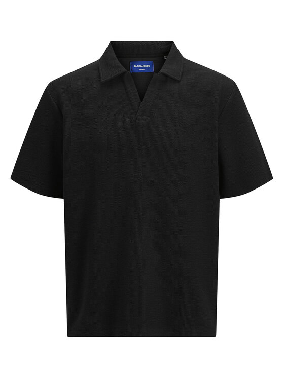 Jack & Jones Jack & Jones Set polo și pantaloni scurți Slington 12281841 Negru Relaxed Fit