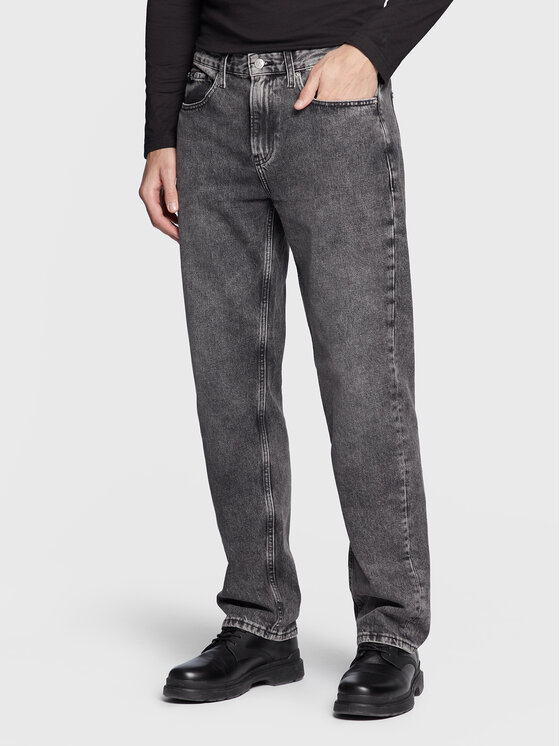 Calvin Klein Jeans Дънки J30J322415 Сив Straight Fit