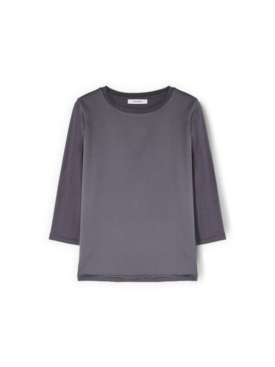 Motivi Motivi T-Shirt G064W503695N013 Szary Regular Fit