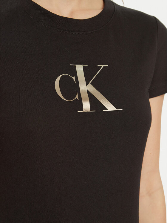 Calvin Klein Jeans Calvin Klein Jeans Tričko Gradient J20J224982 Čierna Slim Fit