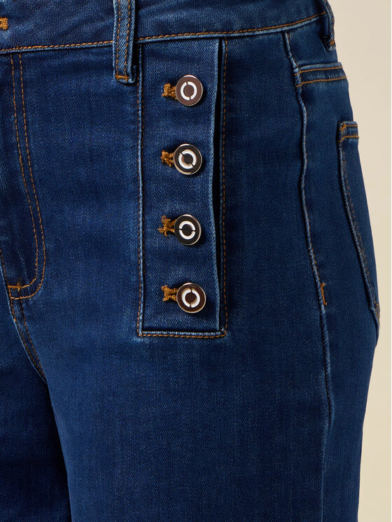 Oltre Oltre Jeansy P457R008881N024 Niebieski Flare Fit