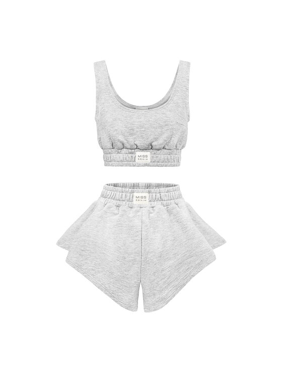 MissDenim MissDenim Dres Flippy Set Szary Basic Fit