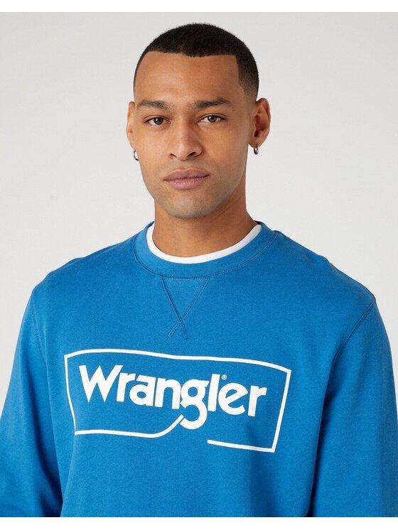 Wrangler Wrangler Felpa FRAME LOGO Blu Regular Fit