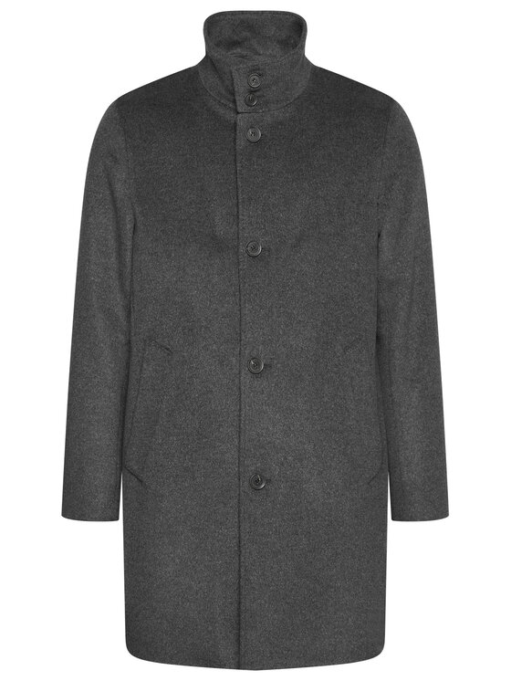 Oscar Jacobson Oscar Jacobson Вовняне пальто Storviker 7154 9049 Сірий Regular Fit