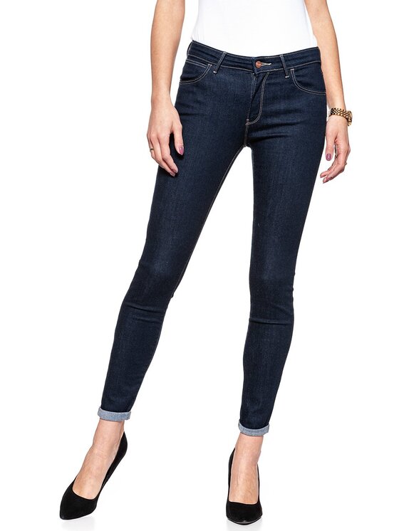 Wrangler Wrangler Jeansy HIGH RISE SKINNY Niebieski Skinny Fit