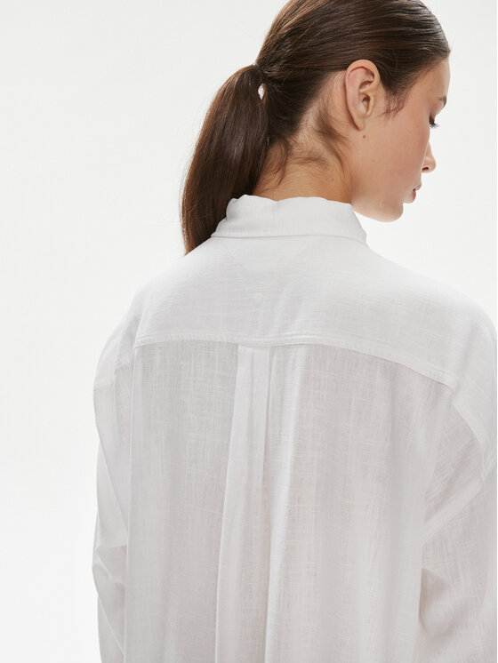 Tommy Jeans Tommy Jeans Πουκάμισο DW0DW17987 Λευκό Relaxed Fit