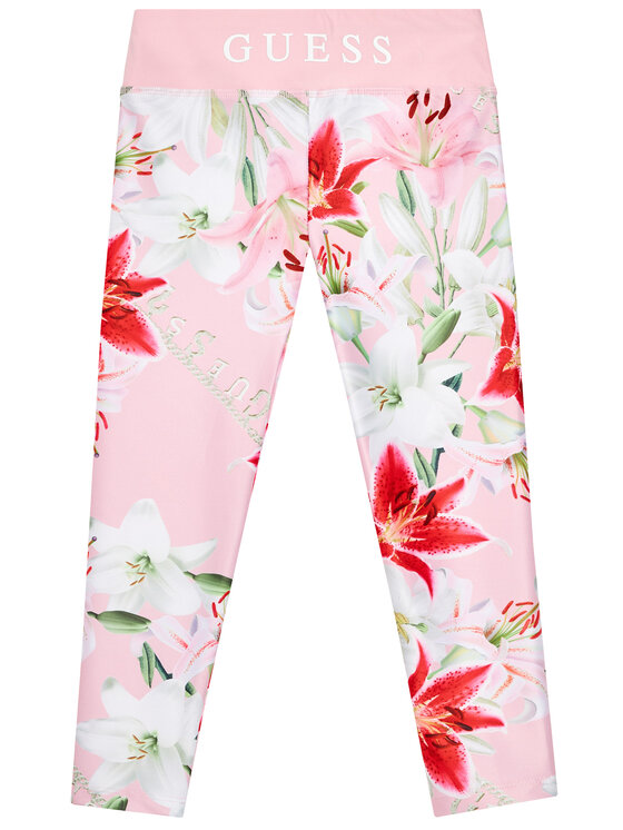 Guess Guess Legíny J1RB02 MC01P Ružová Slim Fit