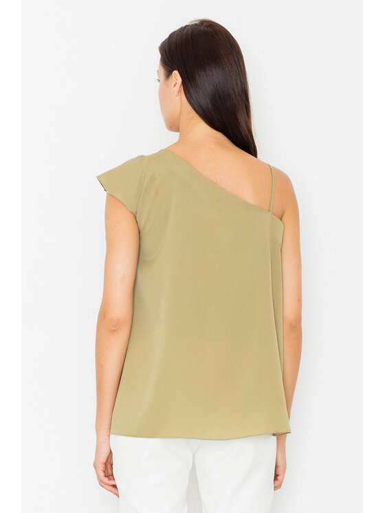 FIGL FIGL Bluzka M479 Khaki Regular Fit