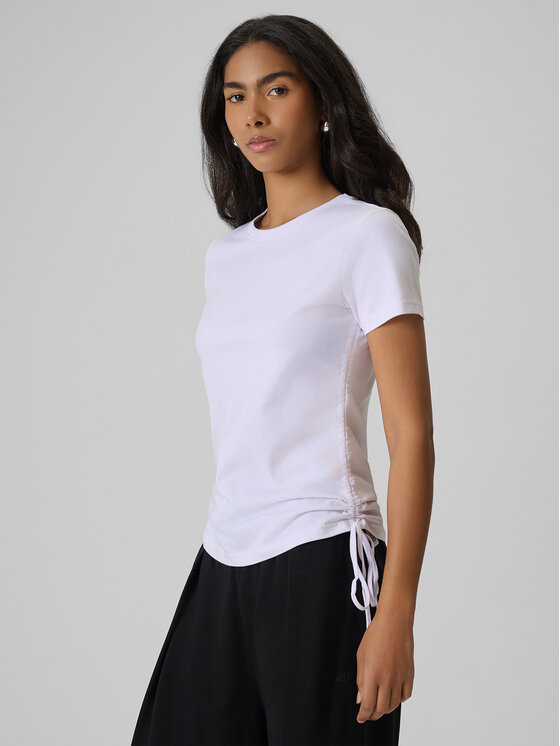 4F 4F T-Shirt ESSENTIAL 3 Biały Slim Fit