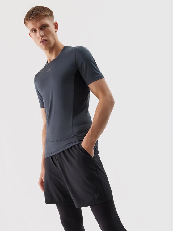 4F 4F Športové kraťasy 4FWSS24TFSHM574-20S Čierna Regular Fit