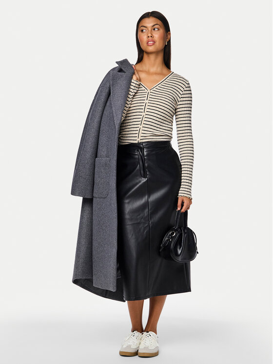 Pieces Pieces Gonna in similpelle Neeth 17151696 Nero Regular Fit