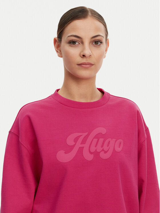 HUGO HUGO Pulóver Deroxina 50541169 Rózsaszín Relaxed Fit