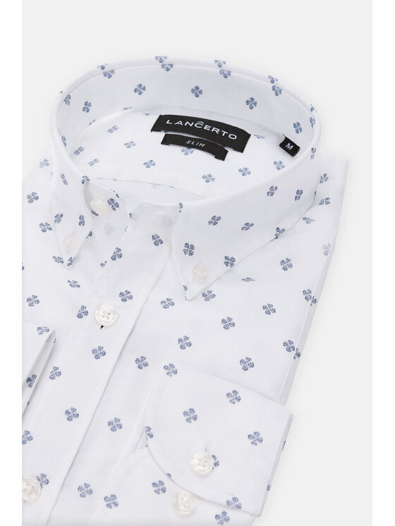Lancerto Lancerto Koszula Sean KO073122000026 Biały Slim Fit