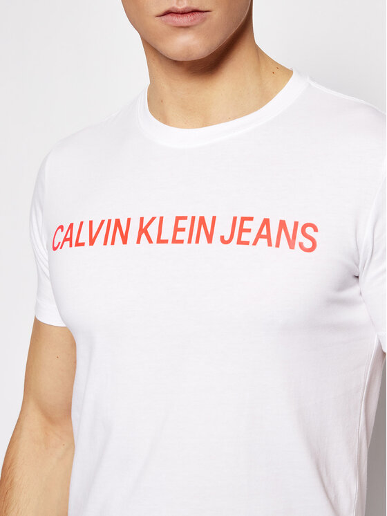 Calvin Klein Jeans Calvin Klein Jeans Тишърт J30J307856 Бял Regular Fit