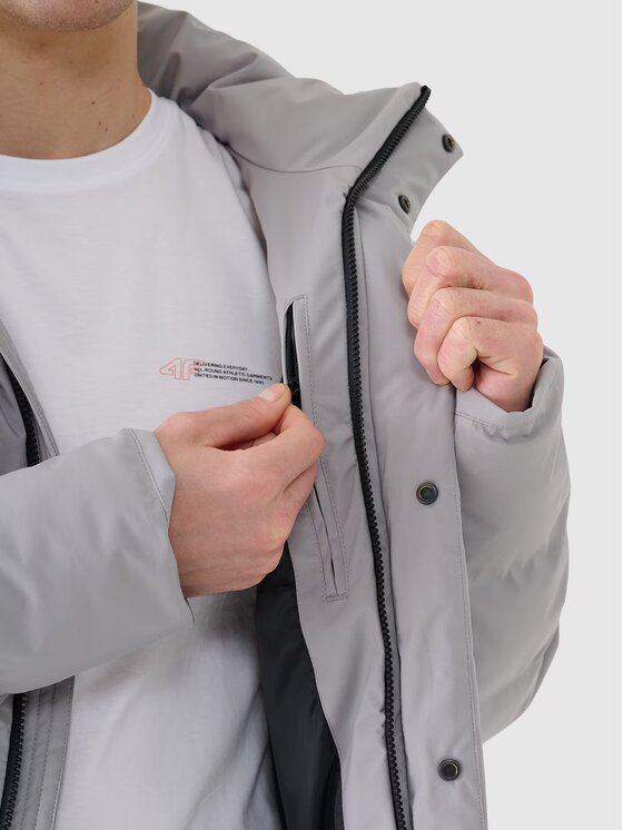 4F 4F Giubbotto piumino 4FWAW24TDJAM512-25S Grigio Regular Fit