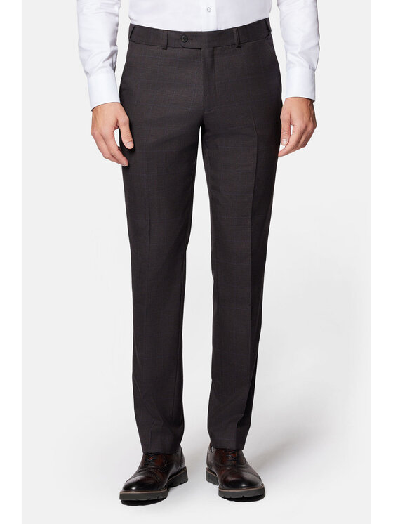 Lancerto Lancerto Garnitur Veracruz GA073124000017 Brązowy Slim Fit