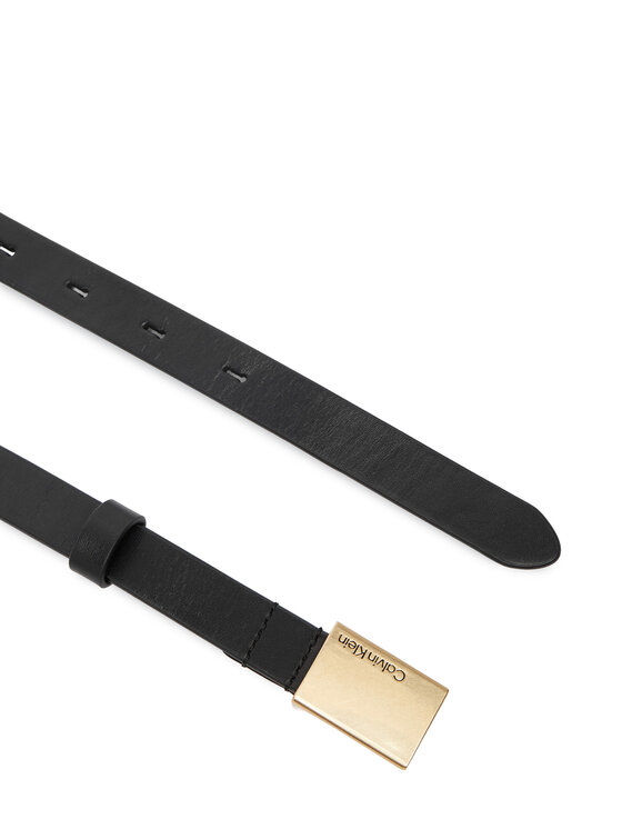 Calvin Klein Calvin Klein Pásek Titlecase Plaque Belt 20Mm LV04F7089G Černá