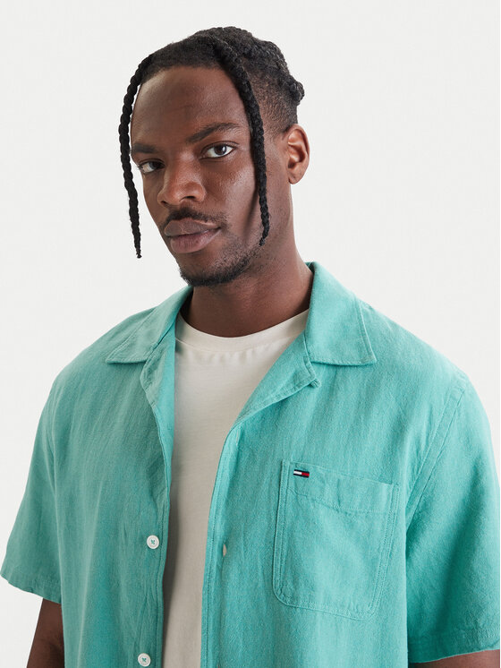 Tommy Jeans Tommy Jeans Cămașă DM0DM23058 Verde Regular Fit