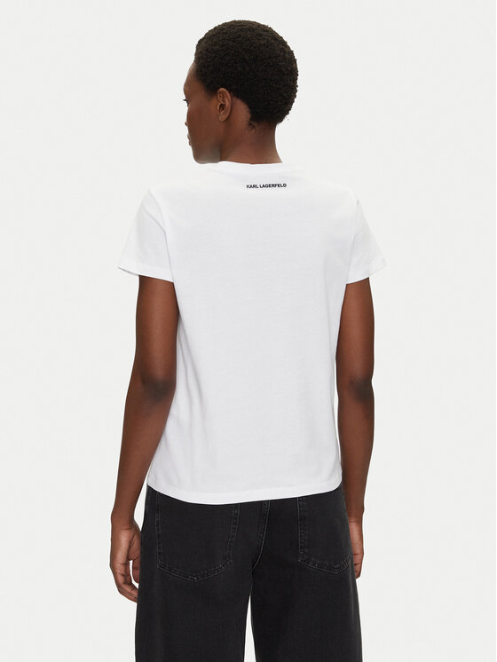KARL LAGERFELD KARL LAGERFELD T-Shirt A2W17120 Biały Regular Fit