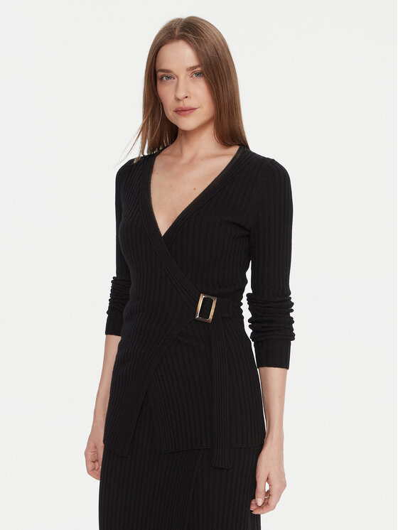 Kontatto Kontatto Kardigán 3M0954C Fekete Slim Fit