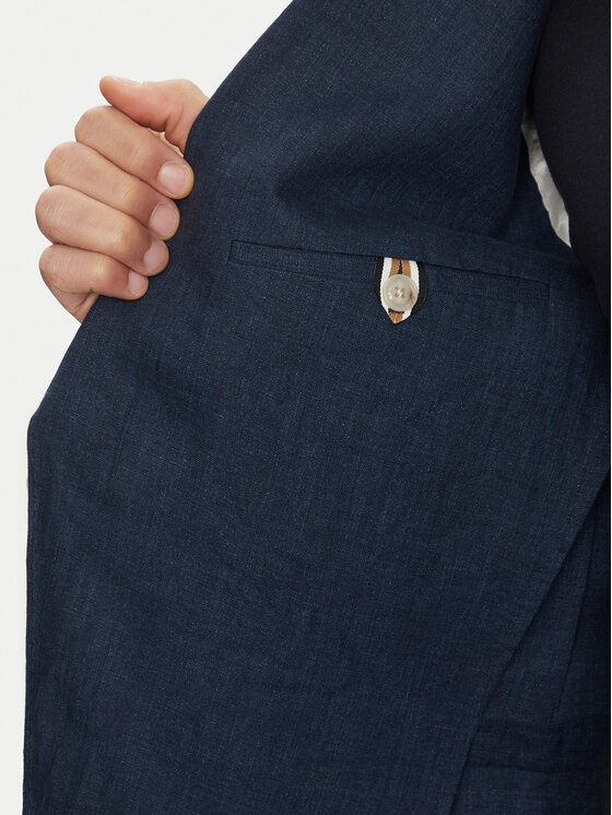 BOSS BOSS Marynarka C-Huge-Peak-252 50540516 Granatowy Slim Fit