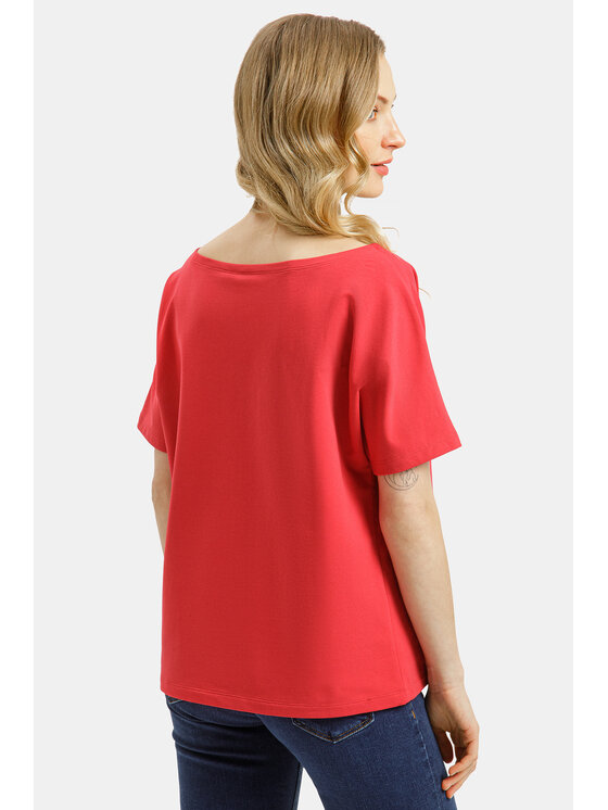 Cross Jeans Cross Jeans T-Shirt 55847-007 Czerwony