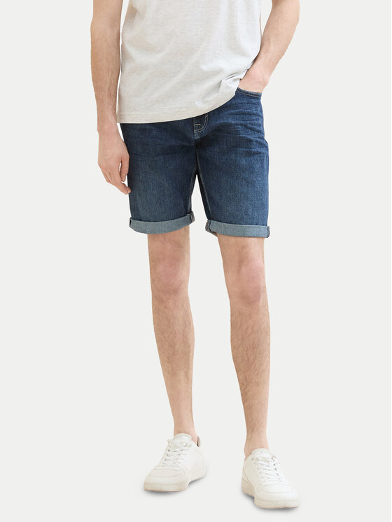 Tom Tailor Tom Tailor Džínsové šortky 1040194 Tmavomodrá Regular Fit