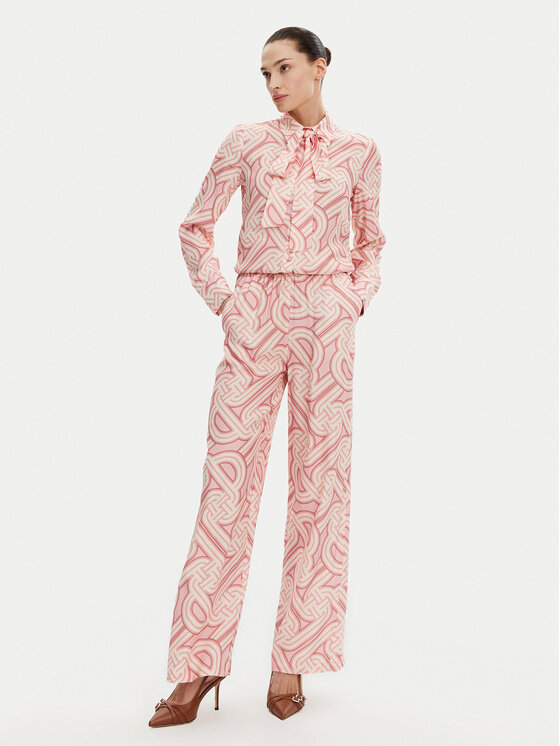 Silvian Heach Silvian Heach Pantaloni di tessuto GPP25396PA Rosa Regular Fit