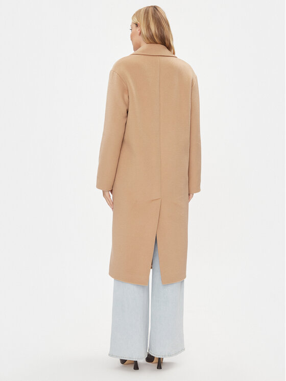 MAX&Co. MAX&Co. Cappotto di lana Elemento 70140523 Beige Relaxed Fit