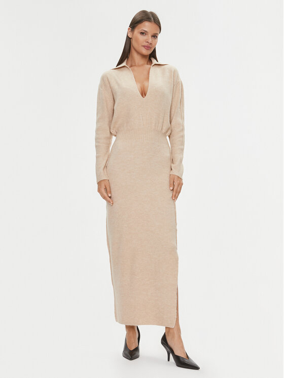 Patrizia Pepe Patrizia Pepe Трикотажна сукня 2A2618/K139-B778 Бежевий Regular Fit