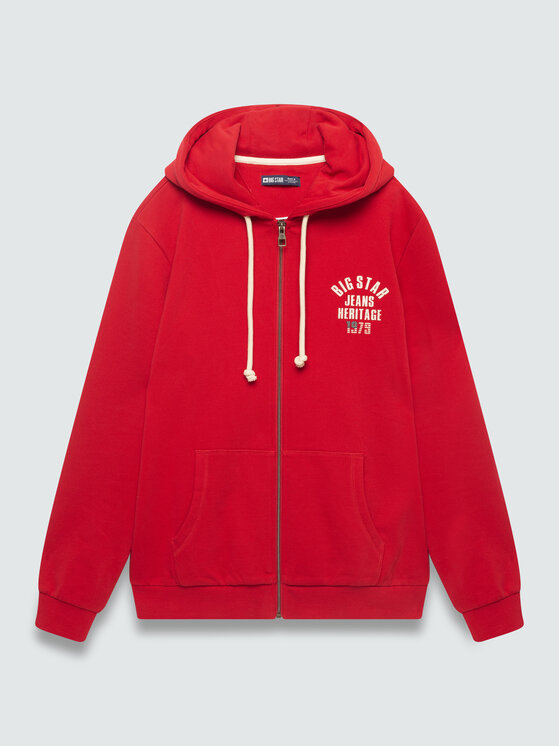 BIG STAR BIG STAR Bluza ERWIN Czerwony Basic Fit