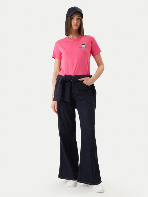 Gant Gant Tričko 4200277 Ružová Regular Fit
