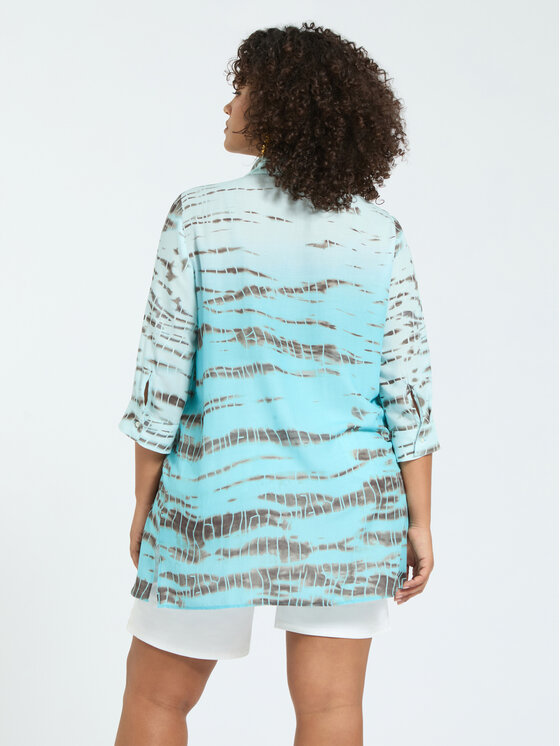 Fiorella Rubino Fiorella Rubino Koszula 5036T001546N0R4 Turkusowy Regular Fit