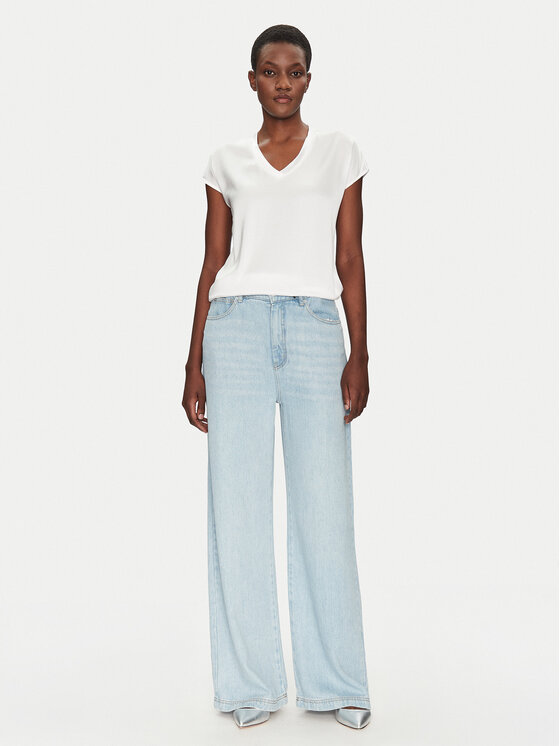 ViCOLO ViCOLO Halenka TD0009 Bílá Relaxed Fit