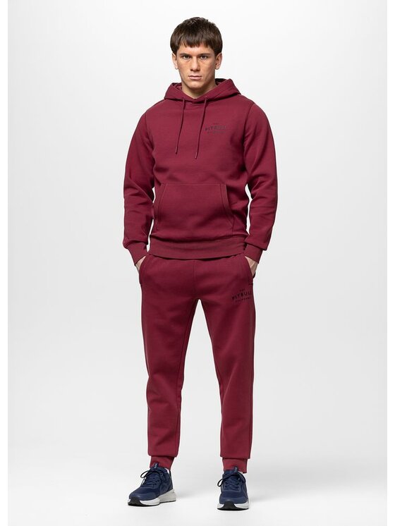 PITBULL PITBULL Bluza SAMPSON Bordowy Regular Fit