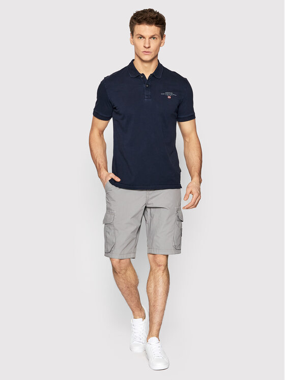 Napapijri Napapijri Poloshirt Elbas NP0A4GB4 Dunkelblau Regular Fit