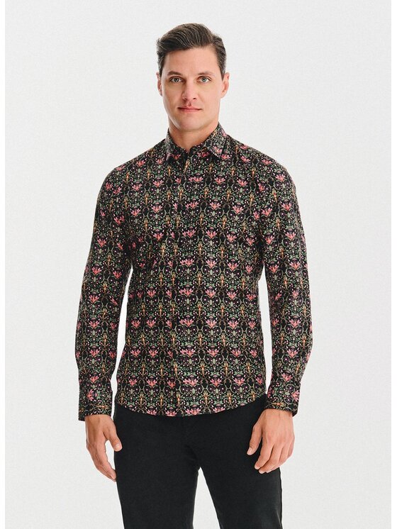 Pako Lorente Pako Lorente Koszula P25WF-1X-069 Czarny Slim Fit