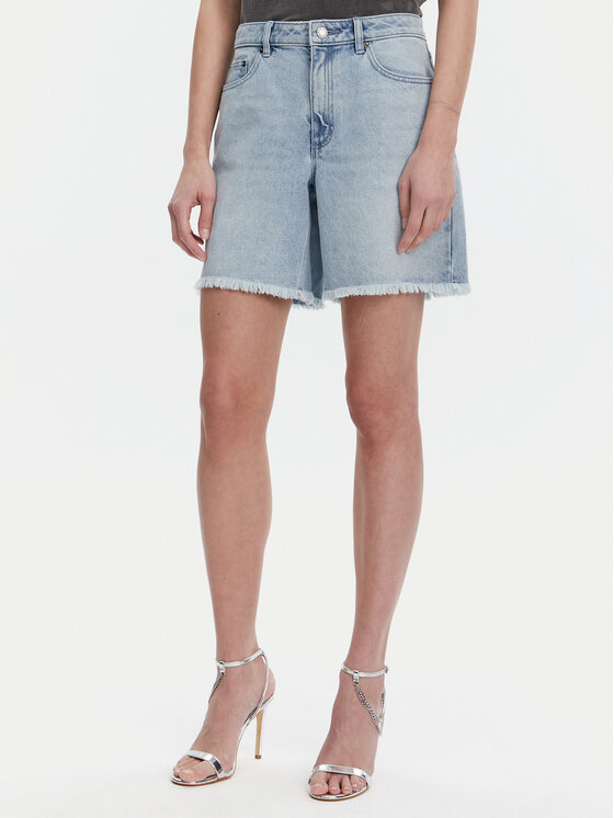 MICHAEL Michael Kors Džínsové šortky MS59066FAU Modrá Boyfriend Fit