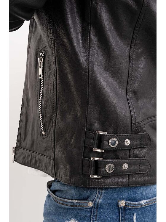 ROCKANDBLUE ROCKANDBLUE Kurtka skórzana Mission Czarny Regular Fit