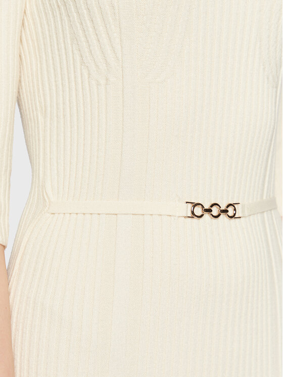 Rinascimento Rinascimento Vestito di maglia CFM0010919003 Écru Slim Fit