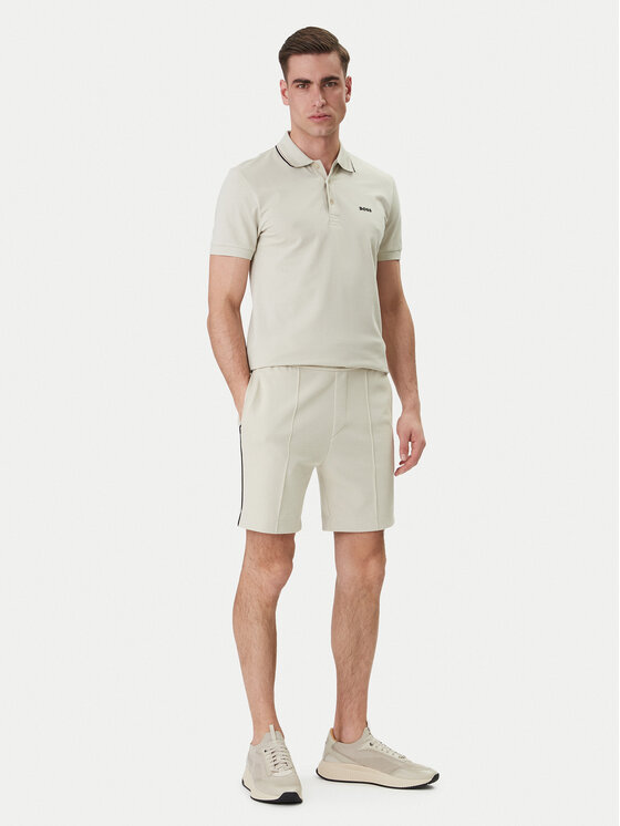 BOSS BOSS Polo marškinėliai Birdie Paule 50559365 Smėlio Slim Fit