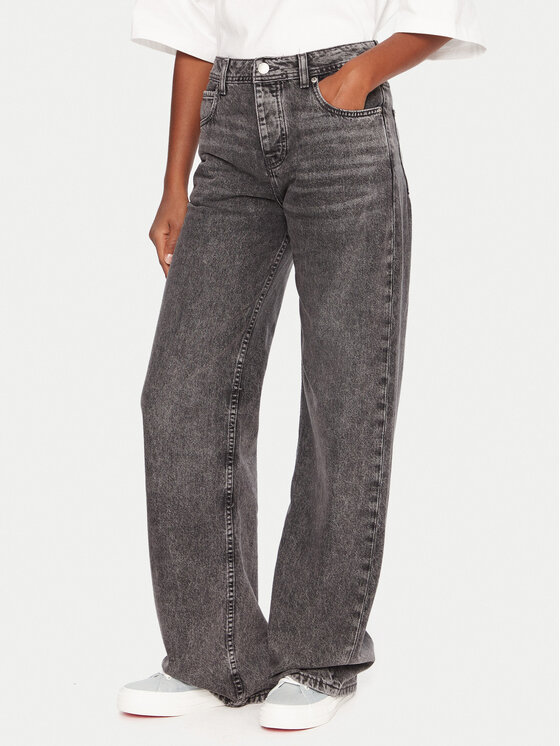 Roxy Roxy Дънки Milla ERJDP03312 Сив Wide Leg